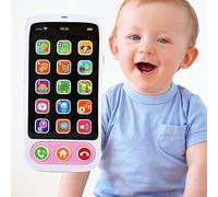 Dpofirs Giocattolo per Smartphone per Bambini, Casa Educativa, Sviluppo del Cervello, Giocattolo per Telefono per Bambini per Ragazzi e Ragazze, Materiale ABS (PINK)