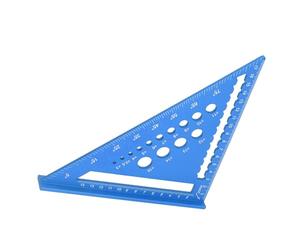 Dpofirs Goniometro Ad Alta Precisione con Righello Triangolare in Lega di Alluminio da 7" per Strumento di Layout per la Lavorazione del Legno per Falegname (BLUE)