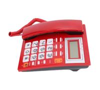 Dpofirs ID Chiamante Telefono Fisso con Filo Visualizzazione Data e Ora Flash Re Dial Funzione Vivavoce per Anziani (rosso)