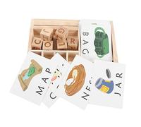 Dpofirs Il Giocattolo Educativo ABC in Legno Migliora la Logica della Concentrazione per i Bambini, Set di Blocchi in Legno di Tiglio per L'apprendimento delle Lettere, per Bambini