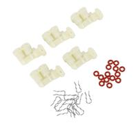 Dpofirs Kit Connettori per Macchina da caffè Tipo F con Guarnizioni di Sicurezza per Macchine 5 Connettori per Appassionati di Baristi Plastica Ferro Silicone