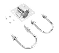 Dpofirs Kit Morsetto a Vite/fissaggio per Antenna TV Satellitare in Acciaio Inossidabile a Prova di U per Adattatore per Montaggio su Palo V2