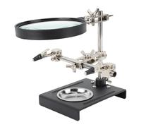 Dpofirs Kit Supporto per Saldatura con Lente D'ingrandimento 6X con Ampia Applicazione, Facile da Montare e Regolare, Adatto a Vari Scenari di Manutenzione, Ideale per Artigianato e Statue