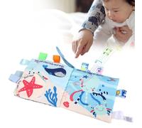 Dpofirs Libro di Stoffa per Bambini, Modello Simpatico Cartone Animato, Giocattolo Didattico con Sonaglio per L'educazione Precoce e le capacità di Comunicazione dei Bambini. 1 Libro di Stoffa