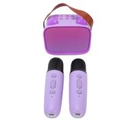 Dpofirs Macchina per Karaoke per Bambini con Microfoni Wireless | Qualità del suono chiara, illuminazione RGB dinamica, Bluetooth 5.3, design portatile