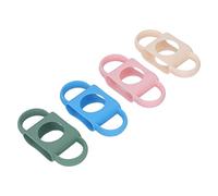 Dpofirs Maniglie per Biberon, Confezione da 4 Impugnature per Biberon in Silicone con Design Piatto Antiscivolo per Stretti, Maniglie da Allenamento Facili da Installare per Tazze per Neonati