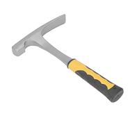 Dpofirs Martello Roccia Geologico Lucido con Testa in Acciaio Ad Alto Tenore di Carbonio per L'estrazione e la Costruzione Dell'oro, Ideale per i Cacciatori (Testa piatta)