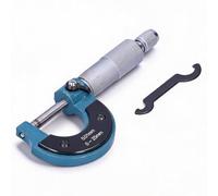 Dpofirs Micrometro Esterno, Strumento di Misurazione di Precisione con Risoluzione 0-25mm 0,01mm con Scala per Filettatura con Punta in Carburo per Officina Macchinista