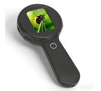 Dpofirs Microscopio Digitale Portatile per Bambini, 200X 12MP Microscopi Portatili con Schermo da 2,0" Kit di Scienze Educative per L'apprendimento Elettronico (BLACK)