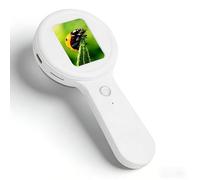 Dpofirs Microscopio Digitale Portatile per Bambini, 200X 12MP Microscopi Portatili con Schermo da 2,0" Kit di Scienze Educative per L'apprendimento Elettronico (WHITE)