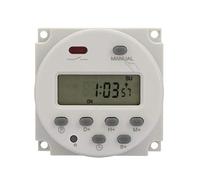 Dpofirs Mini Timer programmabile, 1 Secondo a 168 Ore, Dispositivo di Controllo Automatico del Tempo elettronico, 5 V 12V 24 V 110 V 220 V, Timer per Montaggio a Parete/Pannello Digitale(110 V CC)