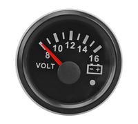 Dpofirs Misuratore di Tensione per Barche Misuratore di Tensione con Retroilluminazione Colorata da 52 Mm per - Misurazioni Accurate - Forte Durata (Copertura nera della piastra nera)