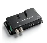 Dpofirs Modulatore da HDMI a RF, Convertitore Coassiale da VHF UHF AV a RF, Supporto PAL NTSC, per Console di Gioco TV Domestica