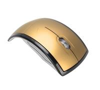 Dpofirs Mouse Wireless Pieghevole, Topi per Viaggi per Computer 2,4G con Ricevitore, Interruttore di Spegnimento Magnetico, Portatile per Laptop (GOLD)