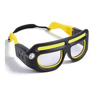 Dpofirs Occhiali di Sicurezza a LED con Luci, Occhiali con Luce Frontale Ricaricabile, Lampada Frontale per Corsa, Campeggio, Pesca, Ciclismo, Escursionismo