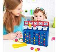 Dpofirs Pallacanestro Tiro Giocattolo Educativo Gioco da Tavolo Rimbalzante a Rilascio Rapido per Bambini, Desktop Stile 5 Giochi di Connessione per Feste per Bambini Giochi Interattivi, Materiale