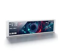 Dpofirs Pannello Display Temperatura PC FHD da 9,2 Pollici, Schermo Secondario del Computer con Temi Video Dinamici e Configurazione a Cavo Singolo per Monitoraggio GPU CPU e (WHITE)