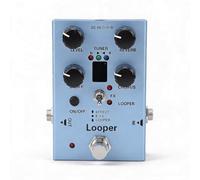 Dpofirs Pedale Effetti per Chitarra, Processore Multieffetto con Sintonizzatore Integrato Looper Anni '40 Ritardo Chorus e Riverbero, per Chitarra Elettrica
