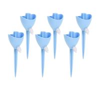 Dpofirs Picchi Autoirriganti, 6 Irrigatori Automatici Regolabili con Valvola di Controllo del Flusso per Fiori di Piante in Vaso da Vacanza, compatibilità Universale con Bottiglie (Blue)