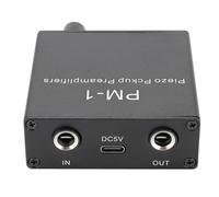 Dpofirs Preamplificatore di Chitarra, Preamplificatore Piezoelente per Violoncello di Violino Chitarra, Amplificatore Pickup JFET Ad Alta Impedenza 10h Batteria Ricaricabile in Lega di