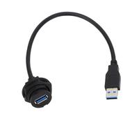 Dpofirs Presa da Pannello USB 3.0 Durevole con Cavo di Prolunga Impermeabile per Dispositivi Automobilistici e Digitali, Connettore Dati IP67 per Apparecchiature di Comunicazione