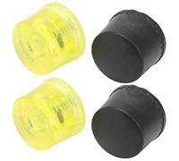 Dpofirs Punte della Testa in Gomma Resistente Manipolazione, 2 Set di Accessori per Mazze per il Montaggio di Accessori per Martelli, Giallo e (Ø30mm)