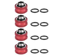 Dpofirs Raccordo a Compressione per Raffreddamento ad Acqua YGKN-C16MM per Tubo Rigido da 16 mm di Diametro Esterno(vendi 4 Rossi)