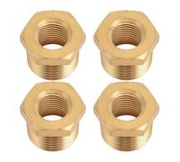 Dpofirs Raccordo per Tubo Riduttore in Ottone Versatile da 1/2 Pollice NPT Maschio a 1/4 Pollice NPT Femmina, Collegamento Affidabile per Acqua Gasolio