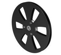 Dpofirs Rotolo di Nastro in Alluminio da 7" a 6 Fori per Rotoli Nab, Viti Durevoli in Acciaio Inossidabile Migliore qualità del Suono, Applicazione Universale per Lettori di Cassette da 1/4" (Black)