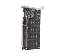 Dpofirs Scheda Adattatore con NVME M.2 a PCIE X16 4 Porte Schede di Espansione 32 Gbps, Scheda di Espansione Scheda Adattatore Lettore di Dischi Rigidi Accessori per Computer