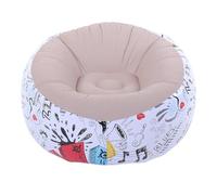 Dpofirs Sedia a Sacco Gonfiabile, Divano a Soffiarsi, con Pattern Doodle Design Affollato in PVC, Sedia a Sdraio Portatile, per la Camera da Letto del Salotto da Letto in Campeggio