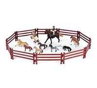 Dpofirs Set di 10 Diversi Modelli di Simulazione di e Cavalieri, Giocattoli Educativi Emulativi per gli Amanti dei, Figure di Animali da Fattoria in Plastica, Decorazioni per la Casa (#1)