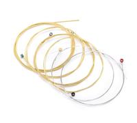 Dpofirs Set di Corde per Chitarra in Bronzo Fosforoso con Nucleo in Acciaio Al Carbonio Morbido per Principianti di Chitarra 6 Pezzi di Accessori per Strumenti a Corda (TX630)