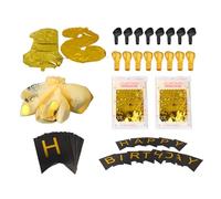 Dpofirs Set di Palloncini Dorati per il 18° Compleanno |Palloncini in Lattice con Numeri Color Oro e Nero con Nastro Adesivo e Accessori, da Utilizzare per le Celebrazioni di Traguardi