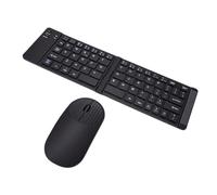 Dpofirs Set Pieghevole con Tastiera e Mouse Wireless (BLACK)