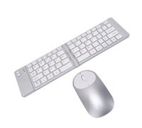 Dpofirs Set Pieghevole con Tastiera e Mouse Wireless (SILVER)