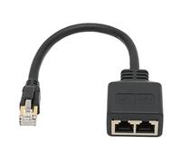 Dpofirs Splitter Adattatore Ethernet di Rete RJ45 da 1 a 2 Porte, Adattatore di Rete Splitter RJ45 da 1 Femmina a 2 Porte Femmina per Tutte Le Reti, Case, Uffici e Tutte Le Connessioni a Banda Larga