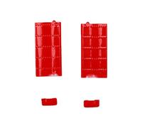 Dpofirs Stabilizzatore di Coda per Elicottero RC, Parte di Ricambio per Elicottero Telecomandato RC ERA C138 PRO Bell 206, con 2 Ali Laterali e Accessori (rosso)