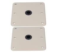 Dpofirs Supporto per Piastra Base per Sedile per Barca, Staffa Girevole Durevole per Piedistalli Marini per Carichi Pesanti, Perno Beige da 3/4 Pollici, 7 X 7 Pollici, 2 Pezzi per Gli Appassionati