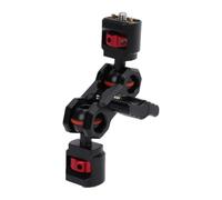 Dpofirs Supporto per Telecamera con Braccio Articolato e Doppia Testa a | Braccio con Testa a Sfera a Sgancio Rapido con Perno di Posizionamento Antitorsione Vite da 1/4 di Pollice per Luce LED per