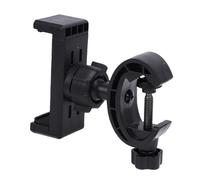 Dpofirs Supporto per Telefono, Staffa di Montaggio per Smartphone in Lega di Alluminio con Rotazione a 360° e Inclinazione a 90°, per Tubo da Tavolo e la Maggior Parte degli Smartphone