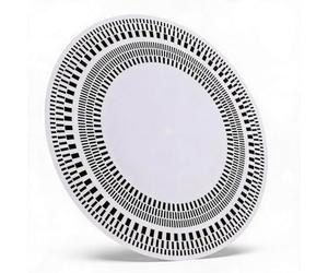 Dpofirs Tappetino per Disco Stroboscopico per Giradischi per Giradischi da 12 Pollici, Regolazione della velocità di 33-1/3 Giri/min, 45 Giri/min e 78 /. (WHITE)