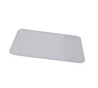 Dpofirs Tappetino per Macchina da caffè, Tappetino Antiscivolo in Silicone con Vassoio per Versamenti di Liquidi con Bordo Rialzato per Piano di Lavoro della (GRAY)