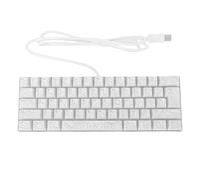 Dpofirs Tastiera da Gioco RGB a 61 Tasti, Tastiera Meccanica Compatta Cablata con 8 modalità di Illuminazione, per Lavoro, Studio e Giochi (WHITE)