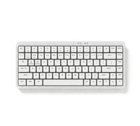 Dpofirs Tastiera Wireless 2.4G, Mini Tastiera Compatta da 84 Tasti per PC, Desktop, Laptop, Tasti Silenziosi con Interruttore a Forbice, Sospensione Automatica, di Scelta Rapida (WHITE)