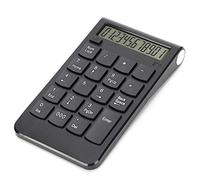 Dpofirs Tastierino numerico wireless a 20 tasti, mini tastiera numerica ultra sottile portatile 2.4G, tastiera digitale contabile USB per notebook PC desktop portatile(Nero)