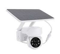 Dpofirs Telecamera di Sicurezza Wireless con Pannello Solare, Telecamera Ad Energia Solare da 2 MP con Rilevamento PIR per Casa, Esterno per Cantiere