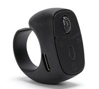 Dpofirs Telecomando Ad Anello di Scorrimento, Clicker per Girare la Pagina con Scroller Wireless con Punta delle Bluetooth, Telecomando per Fotocamera per Tablet Telefono, Portata di (BLACK)