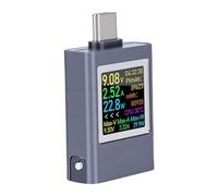 Dpofirs Tester Multifunzione USB C Multimetro Digitale con Schermo a Colori Ad Alta Definizione per Dispositivi Elettronici Caricabatterie, Lega di Alluminio, 1,7 X 1 X 0,4 Pollici