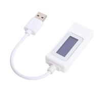 Dpofirs Tester USB da 65 W |Monitor di Potenza Tensione Corrente con Protezione da Sovraccarico per Caricabatterie e Power Bank, Test di capacità 0-6,5 A 195 W (WHITE)